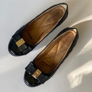 Naturalizer quilted patent leather round toe ballet flats